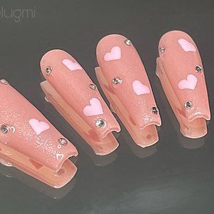 Mini Hearts Set |The Nail Plug MI Luxury Press On Nail Set | @thenailplugmi